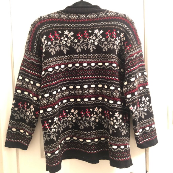 Black/White/Red Holiday Sweater - Picture 2 of 2